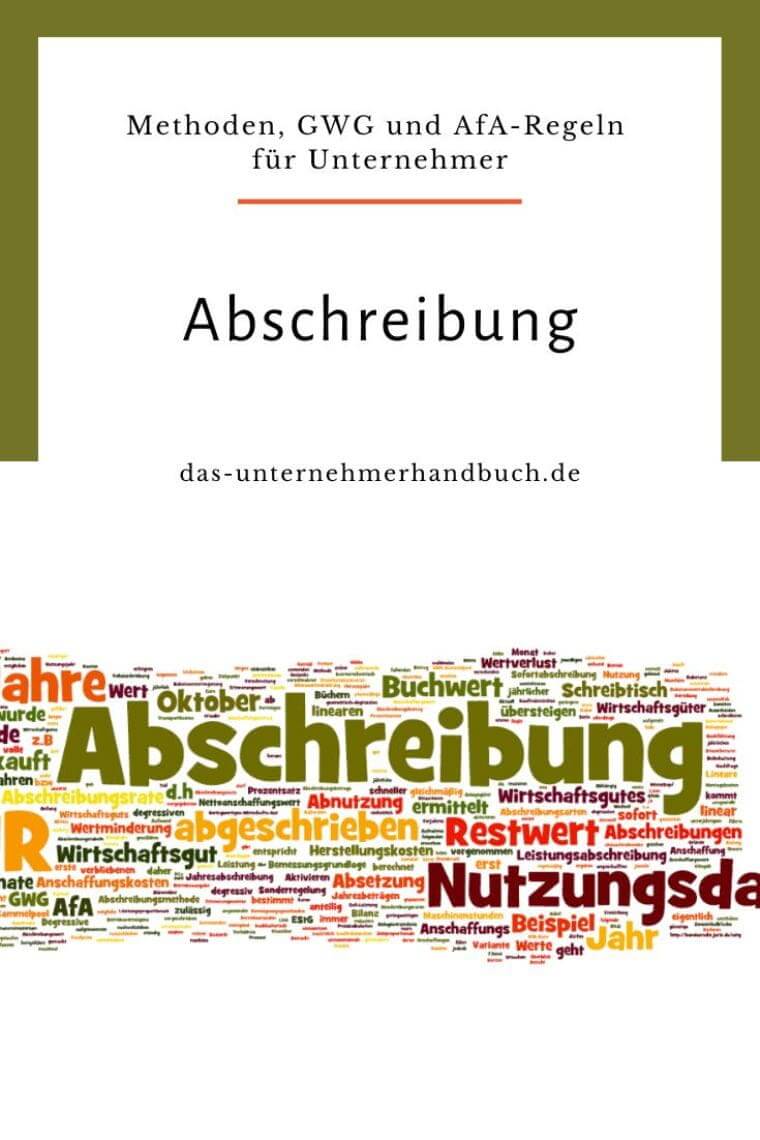 Abschreibung: Methoden, GWG und AfA-Regeln für Unternehmer Abschreibung