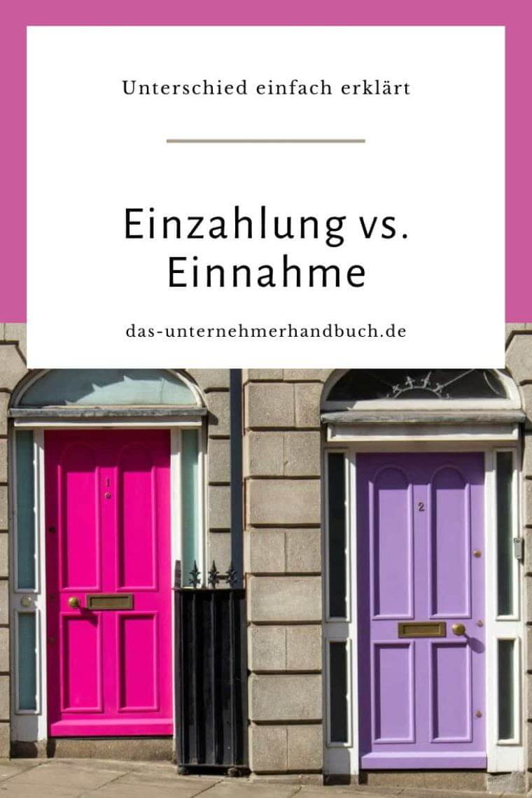 Rechnungswesen: Einzahlung & Einnahme