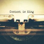 gesponserte Inhalte (typewriter with content is king)