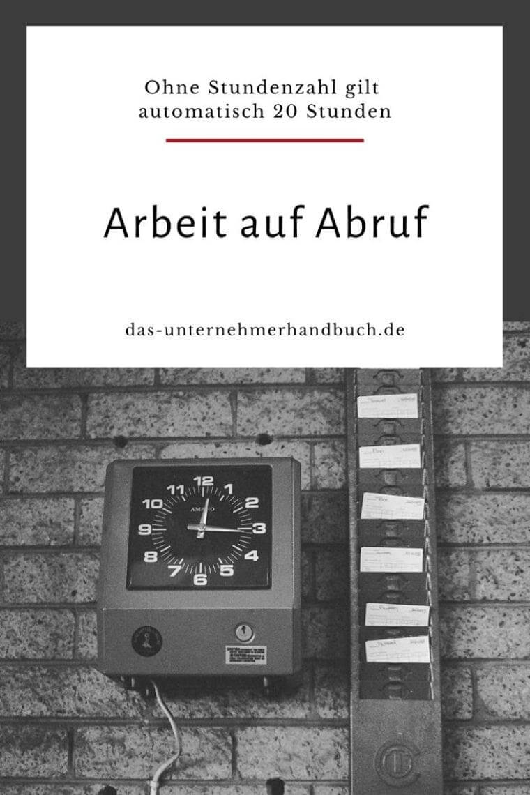 Arbeit auf Abruf